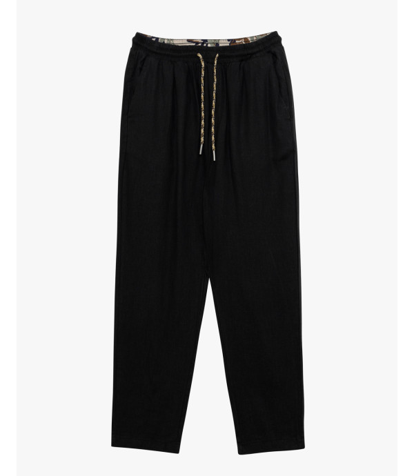Pantaloni in lino con coulisse slim fit