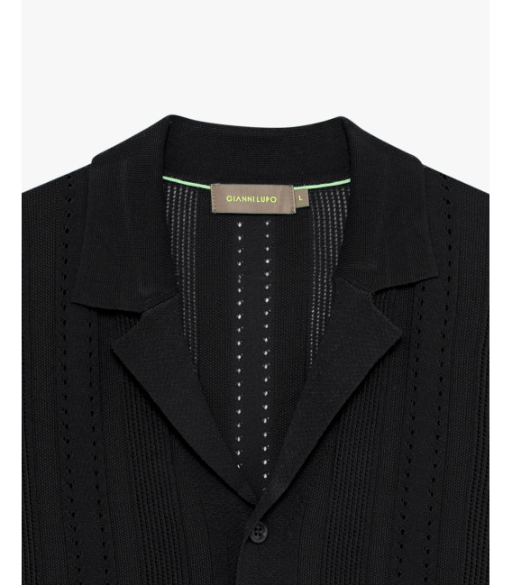 Camicia in maglia con trasparenze