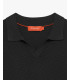 Knit polo T-shirt with raised pattern