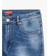 Jeans KEVIN skinny fit medium wash con strappi