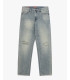 Jeans ALEX straight fit vintage wash con strappi