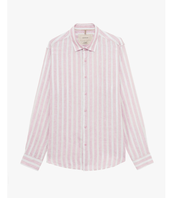 Camicia a righe in lino