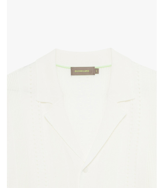 Camicia in maglia con trasparenze