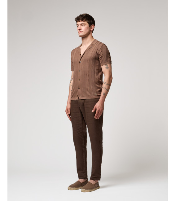 Camicia in maglia con trasparenze