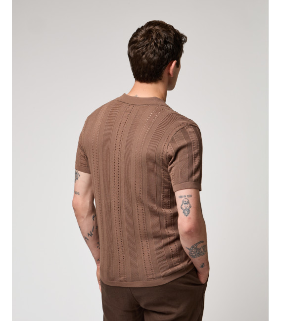 Camicia in maglia con trasparenze