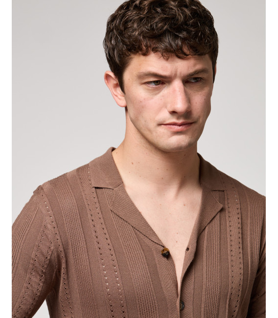 Camicia in maglia con trasparenze