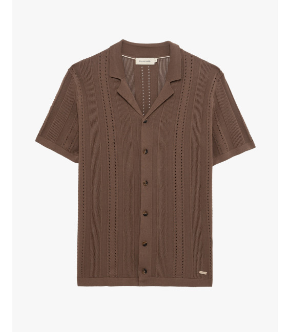 Camicia in maglia con trasparenze