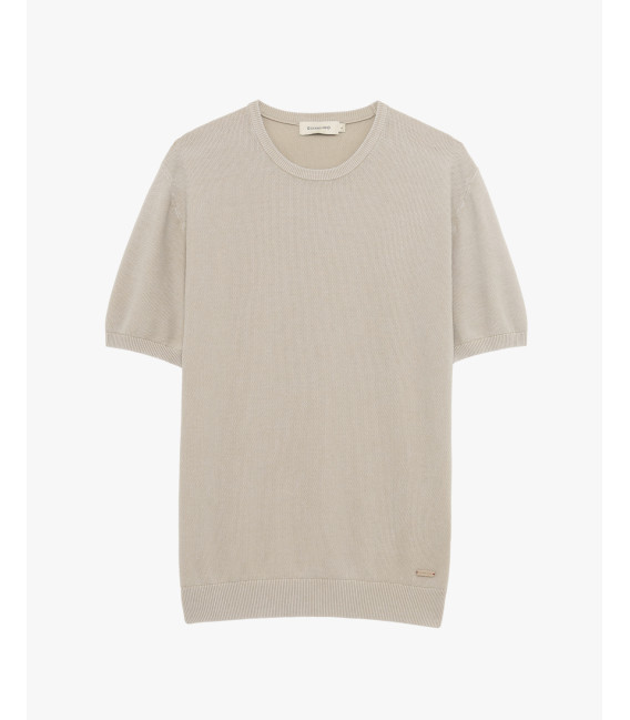 T shirt girocollo in maglia