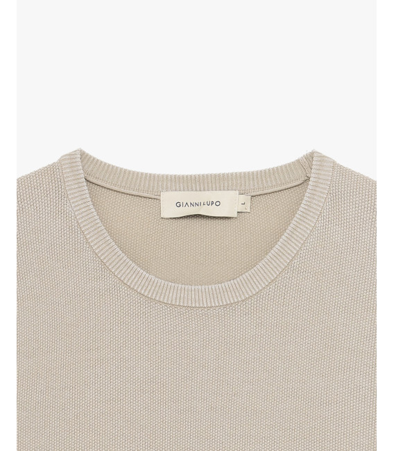 T shirt girocollo in maglia