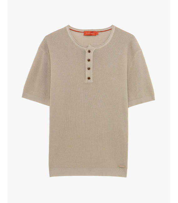 T-shirt serafino in maglia