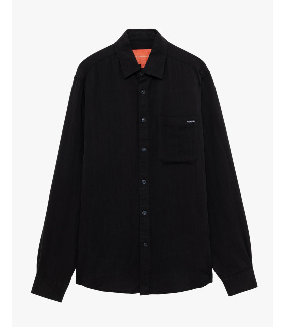 Camicia a maniche lunghe in tinta unita