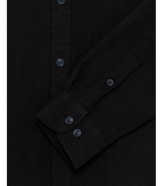 Camicia a maniche lunghe in tinta unita