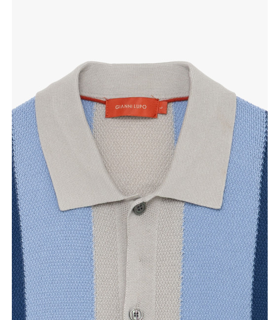 Short-sleeve knitted shirt