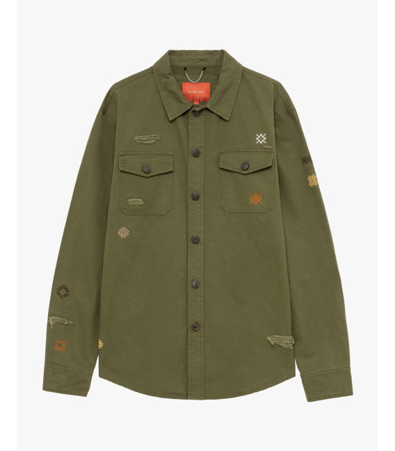 Overshirt with embroideries
