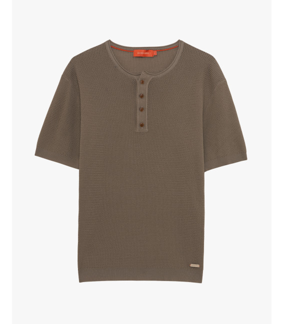 T-shirt serafino in maglia