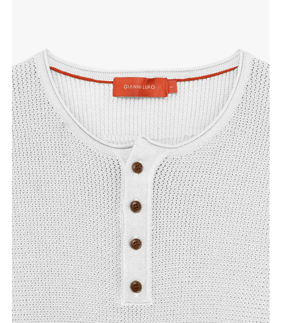 T-shirt serafino in maglia