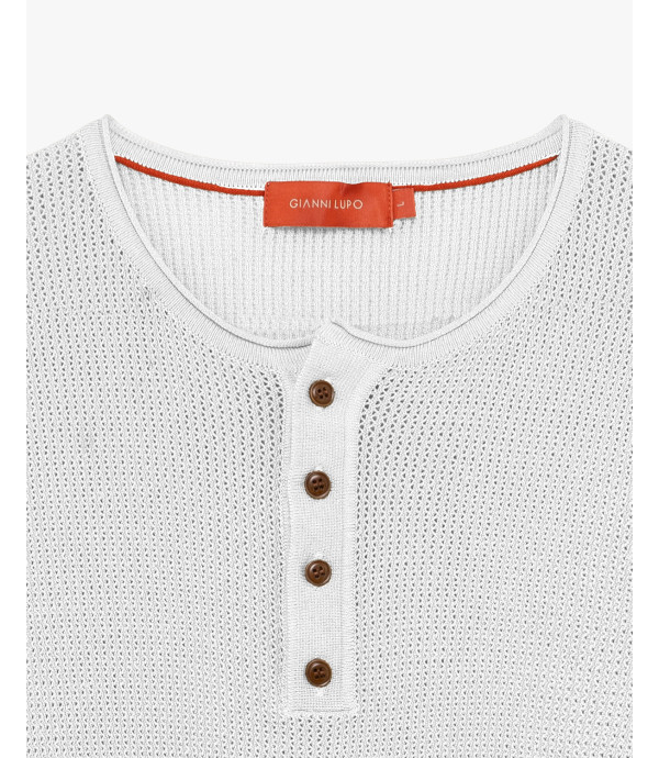 T-shirt serafino in maglia