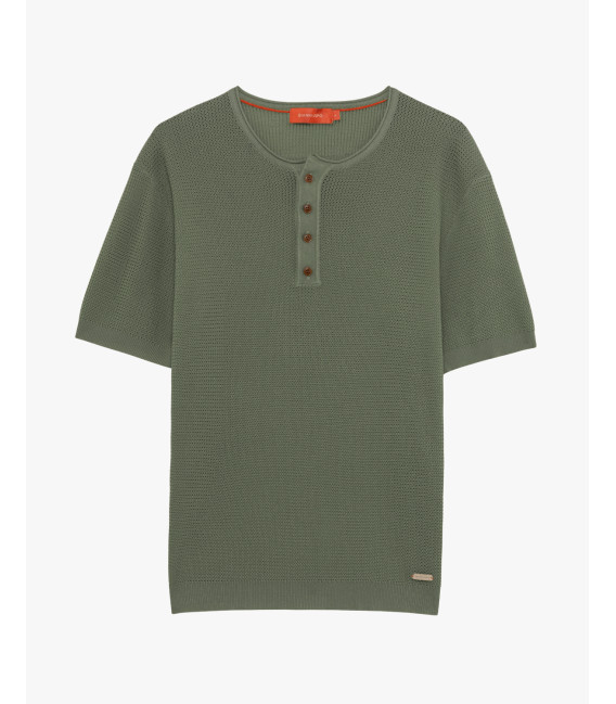 T-shirt serafino in maglia