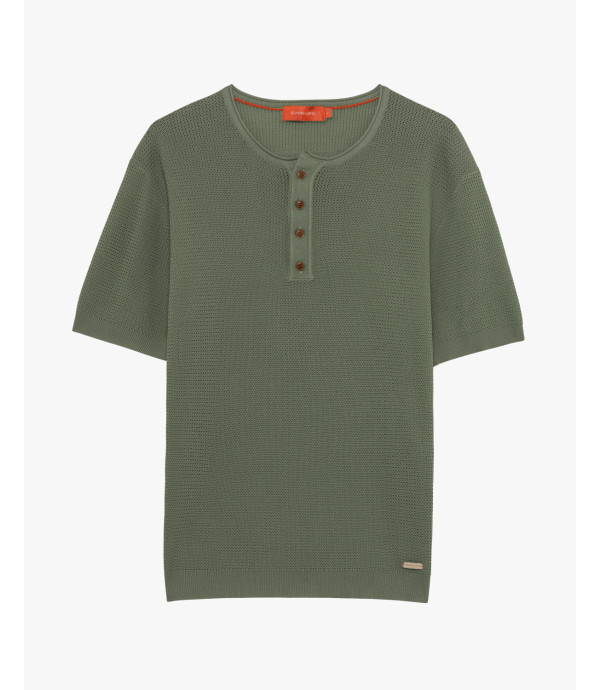 T-shirt serafino in maglia