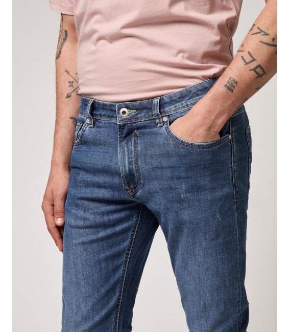 Jeans BRUCE regular fit con strappi dark wash