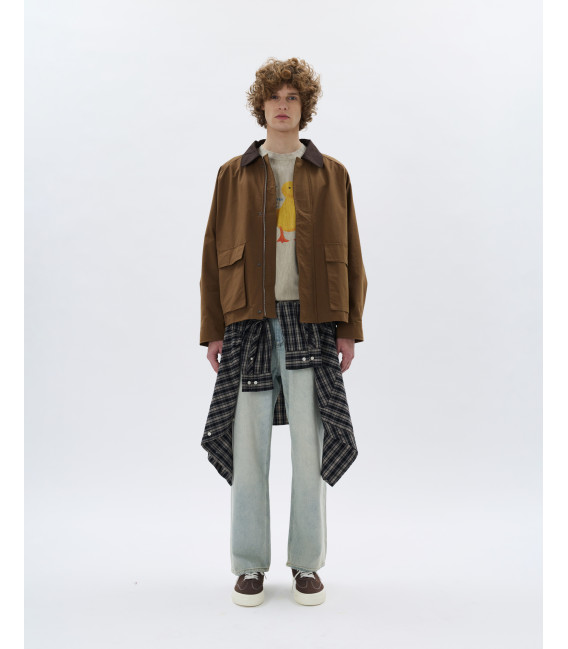 Jacket with contrast collar