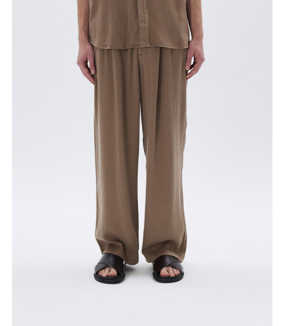 Wide leg drawstring trousers