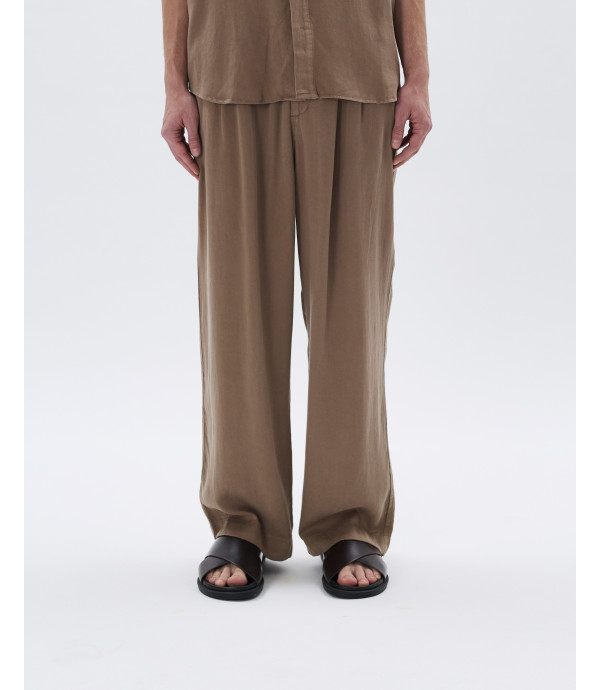 Wide leg drawstring trousers