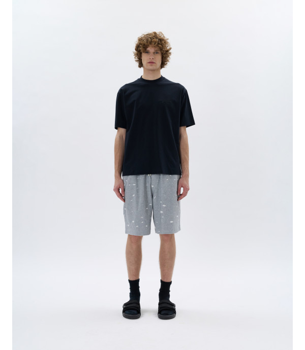 Fleece shorts with drawstring