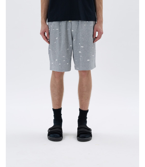 Fleece shorts with drawstring