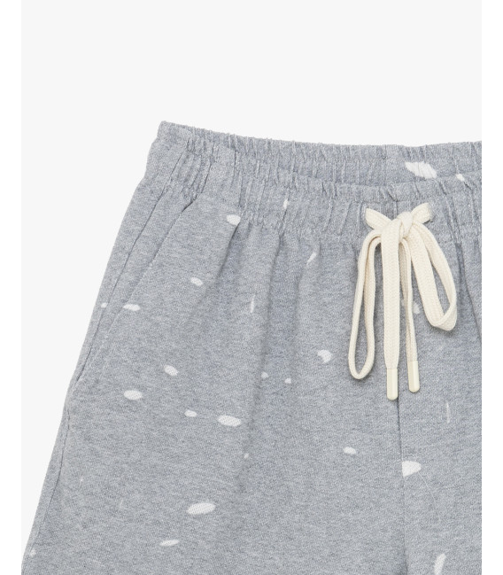 Fleece shorts with drawstring
