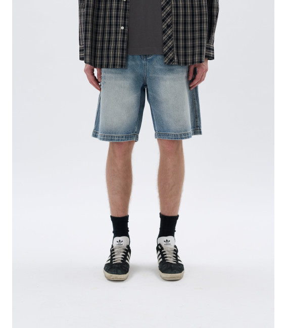 Light wash denim bermuda