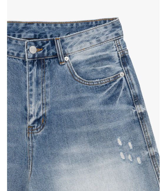 Light wash denim bermuda