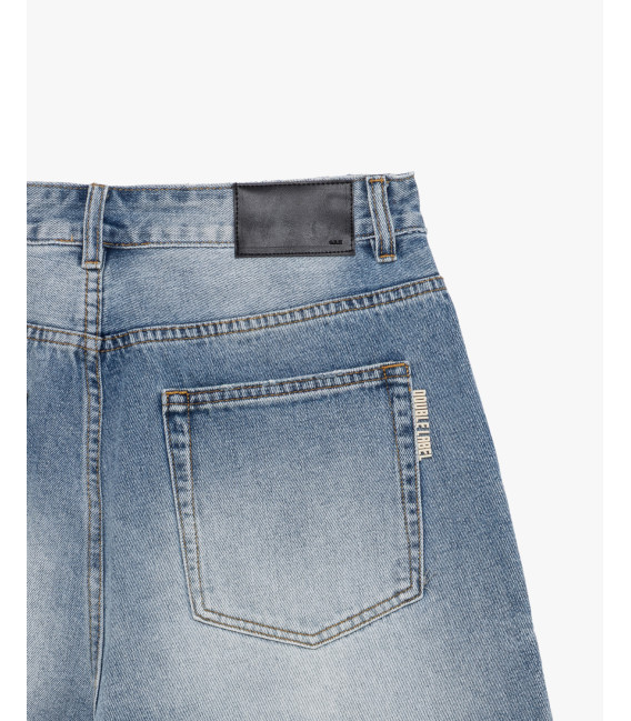 Light wash denim bermuda