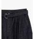 Denim bermuda with belt
