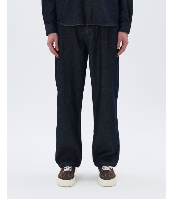 Denim drawstring trousers