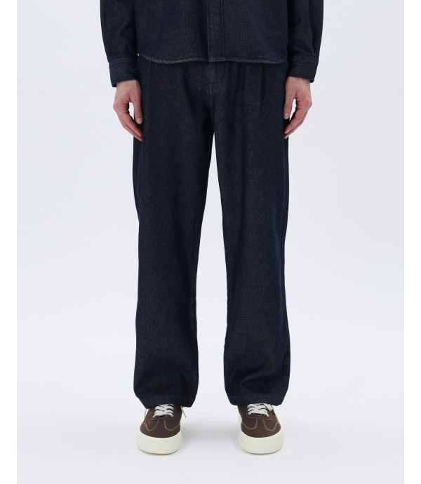 Denim drawstring trousers