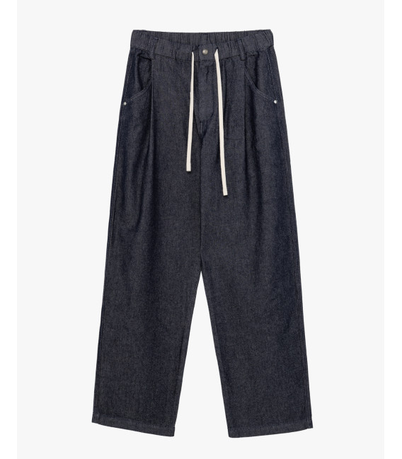 Denim drawstring trousers