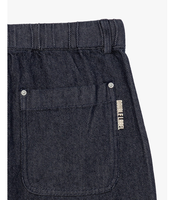 Denim drawstring trousers