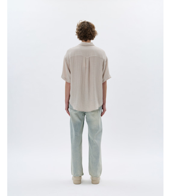 Vintage wash wide leg jeans