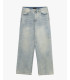 Vintage wash wide leg jeans