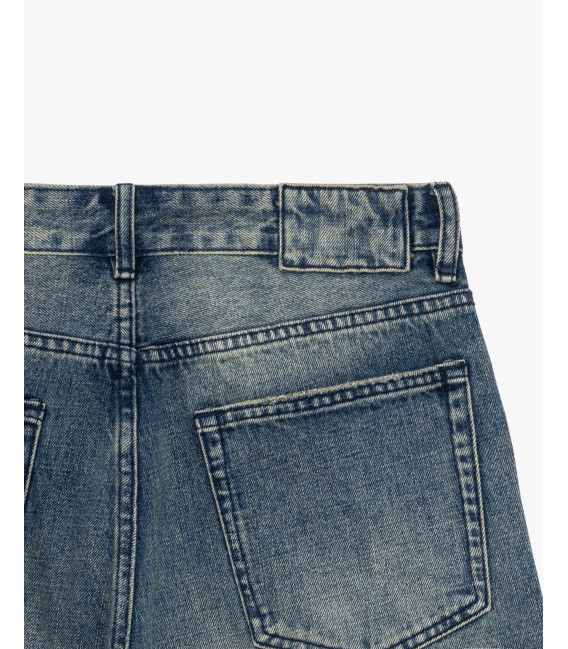 Vintage wash wide leg jeans