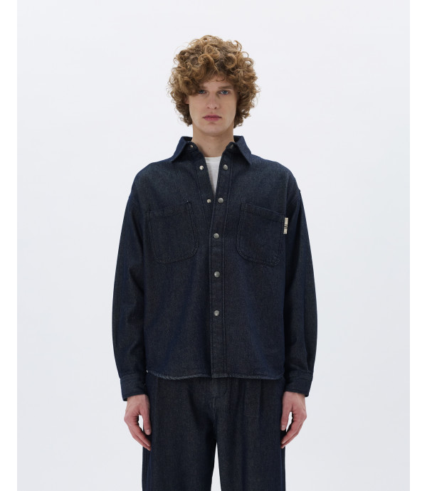 Denim shirt with pockets