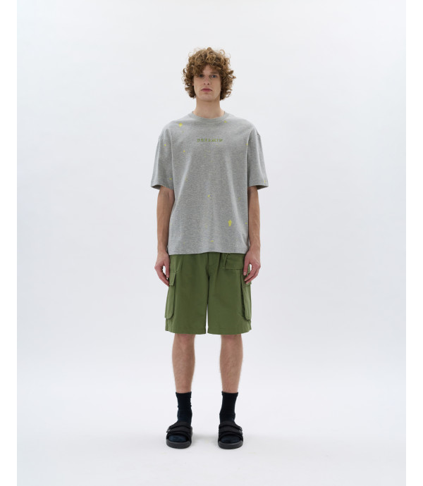 Cargo shorts with elasticated waistband