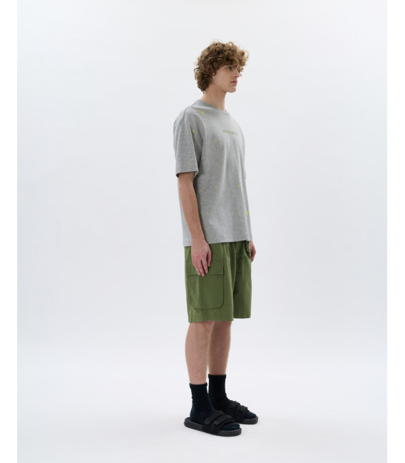 Cargo shorts with elasticated waistband