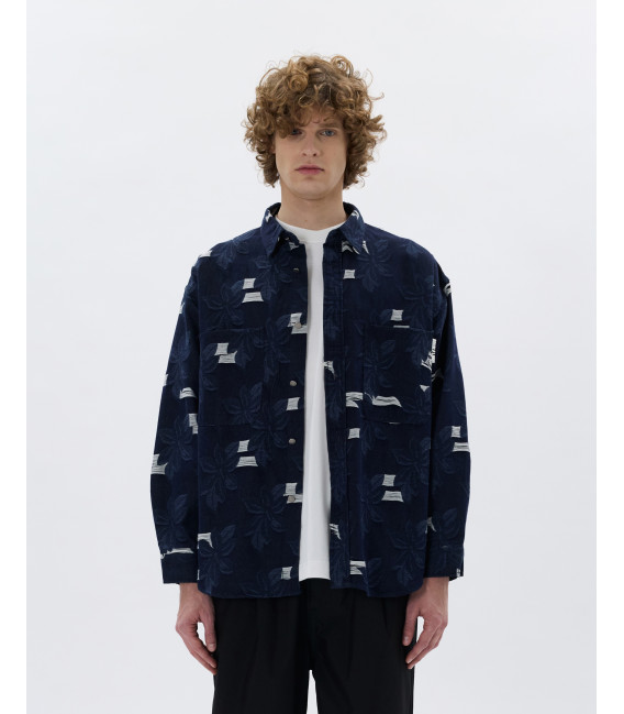 Jacquard denim patterned shirt