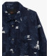 Jacquard denim patterned shirt