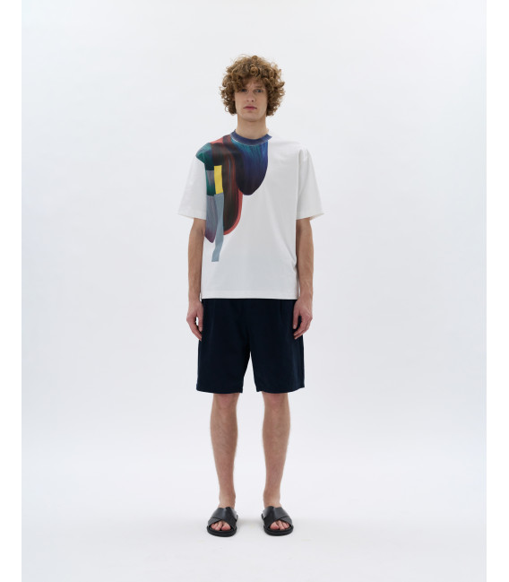 Bermuda shorts with side buckles