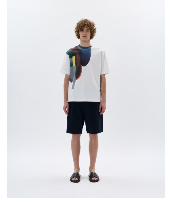 Bermuda shorts with side buckles