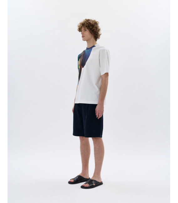 Bermuda shorts with side buckles