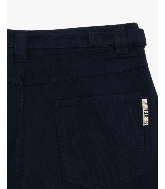 Bermuda shorts with side buckles